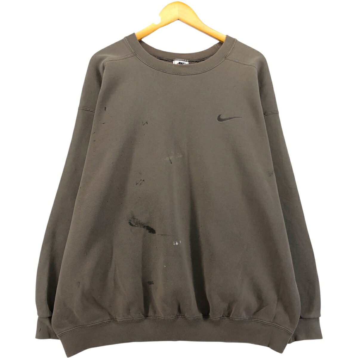 古着 90'S ナイキ NIKE ペイント ワンポイントロゴスウェットシャツ トレーナー USA製 メンズL相当 ヴィンテージ /eaa582921 【中古】 【250916】 【SS2603_10】