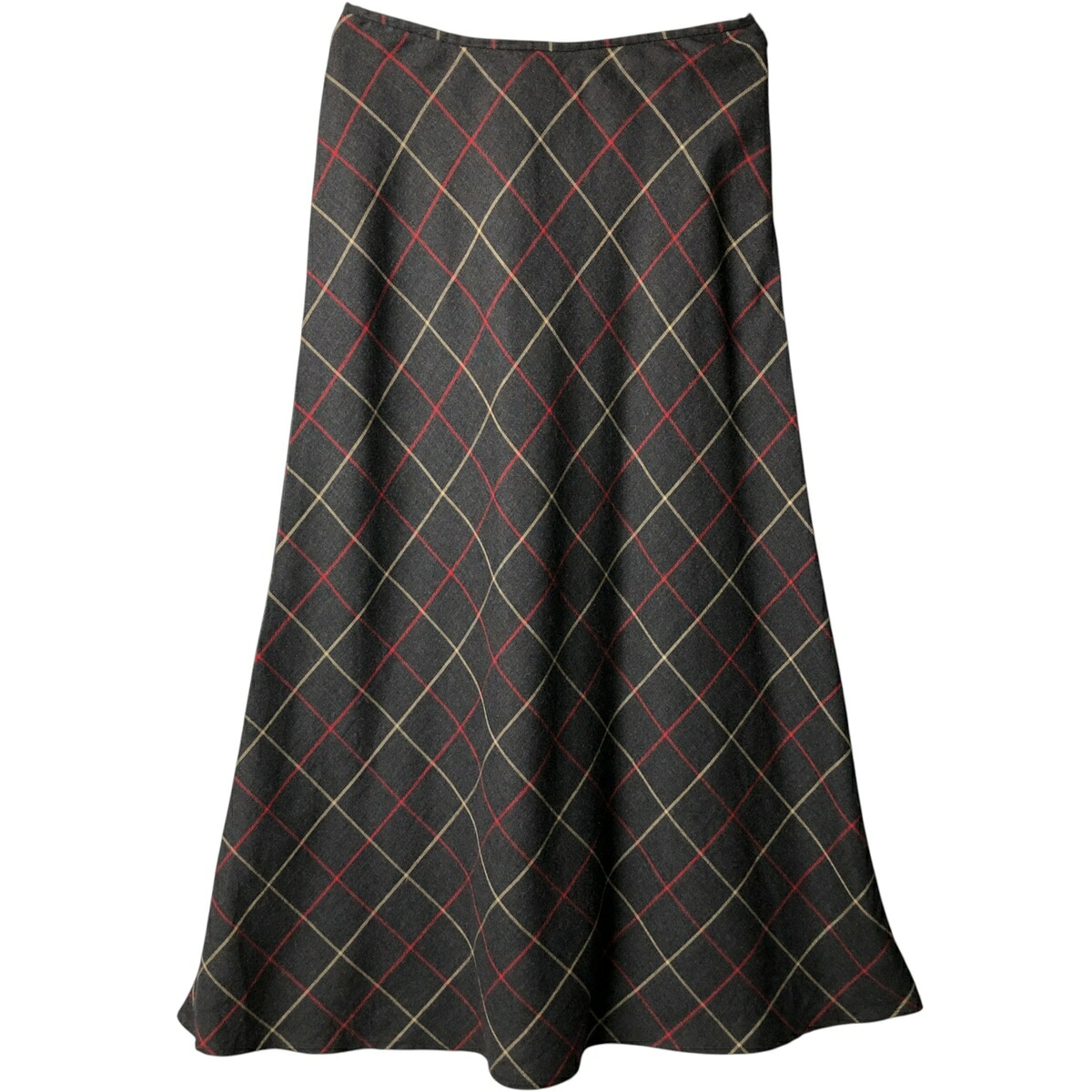 古着 リズクレイボーン Liz Claiborne LIZPORT チェック柄 ウール ロング Aラインスカート レディースL相当 /eaa583593 【中古】 【250924】 【ADEL/アデル】 【NH-2508】 【SS2603_10】