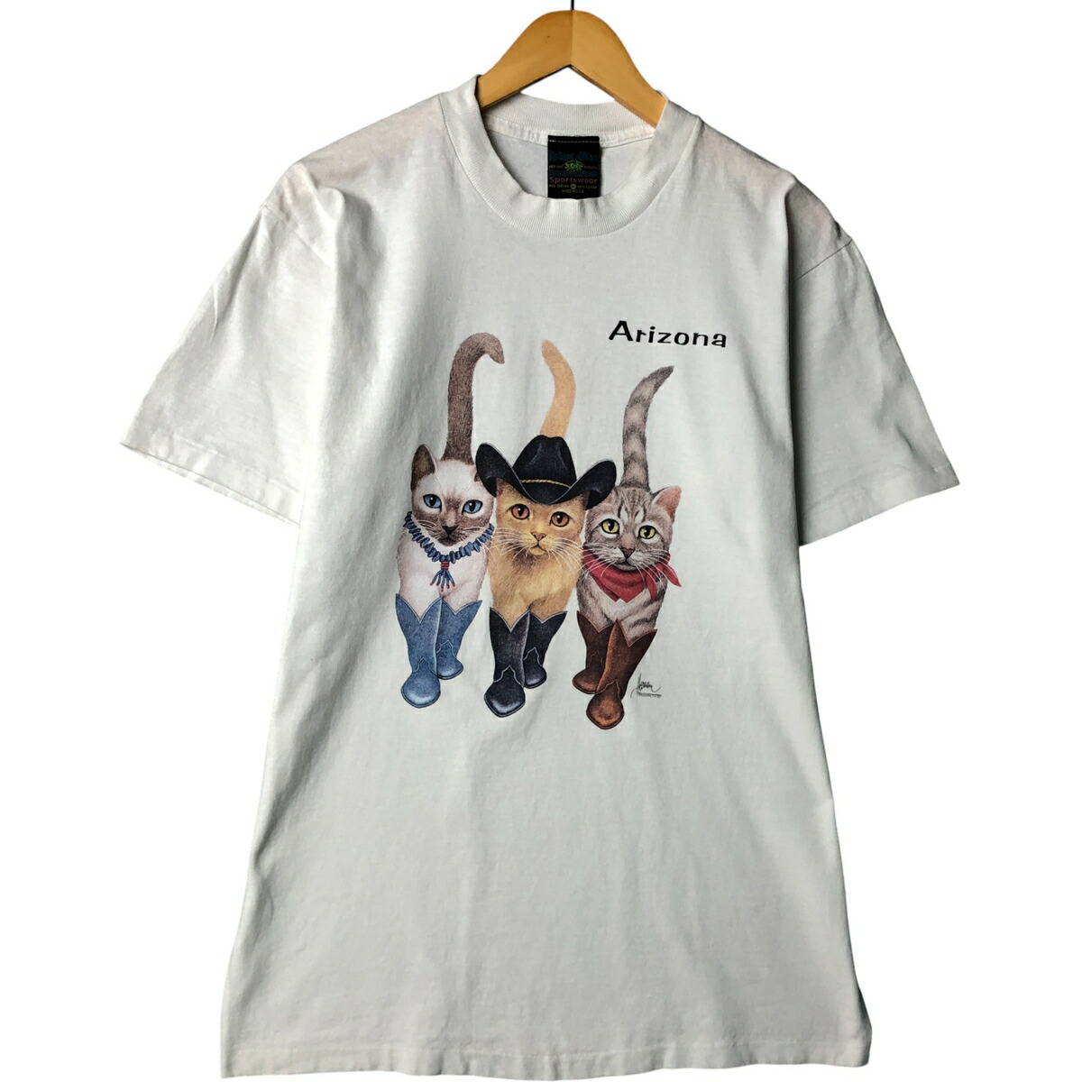 古着 90'S Robert Allan 犬柄 アニマルTシャツ USA製 メンズL相当 ヴィンテージ /eaa583641 【中古】 【251002】