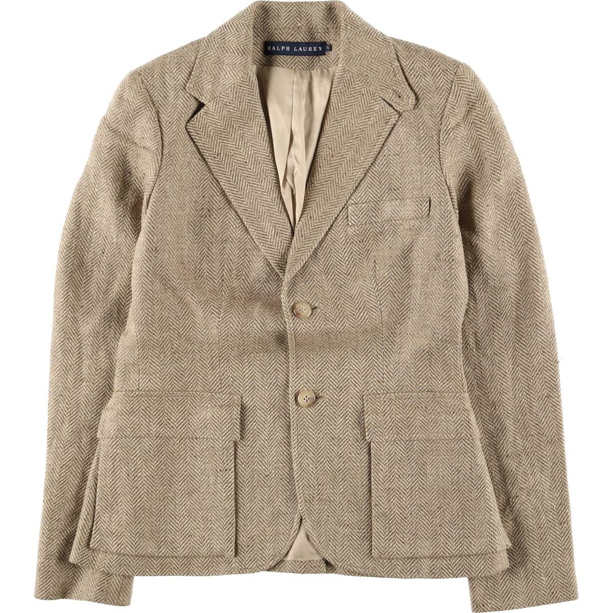 古着 ラルフローレン Ralph Lauren ヘリンボーン シルクテーラードジャケット イタリア製 レディースS相当 /eaa583811 【中古】 【250920】 【Elulu/エルル】 【SS2603_10】