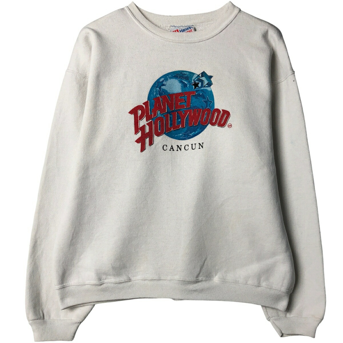 古着 90'S ヘインズ Hanes PLANET HOLLYWOOD プラネットハリウッド アドバタイジング スウェットシャツ トレーナー USA製 メンズM相当 ヴィンテージ /eaa584159 【中古】 【250929】 【NH-2508】 【SS2603_10】