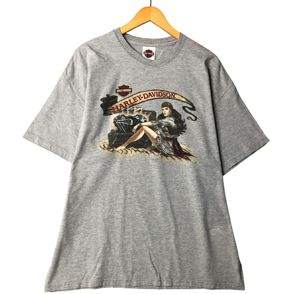 古着 00'S ハーレーダビッドソン Harley-Davidson ピンナップガール モーターサイクル バイクTシャツ USA製 メンズXL相当 /eaa584372 【中古】 【250928】