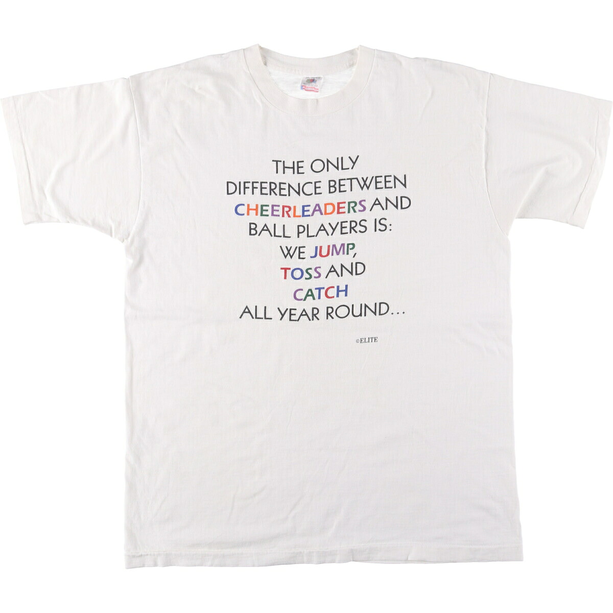 古着 90'S フルーツオブザルーム FRUIT OF THE LOOM メッセージプリントTシャツ USA製 メンズXL相当 ヴィンテージ /eaa585033 【中古】 【250928】 【SS2603_30】