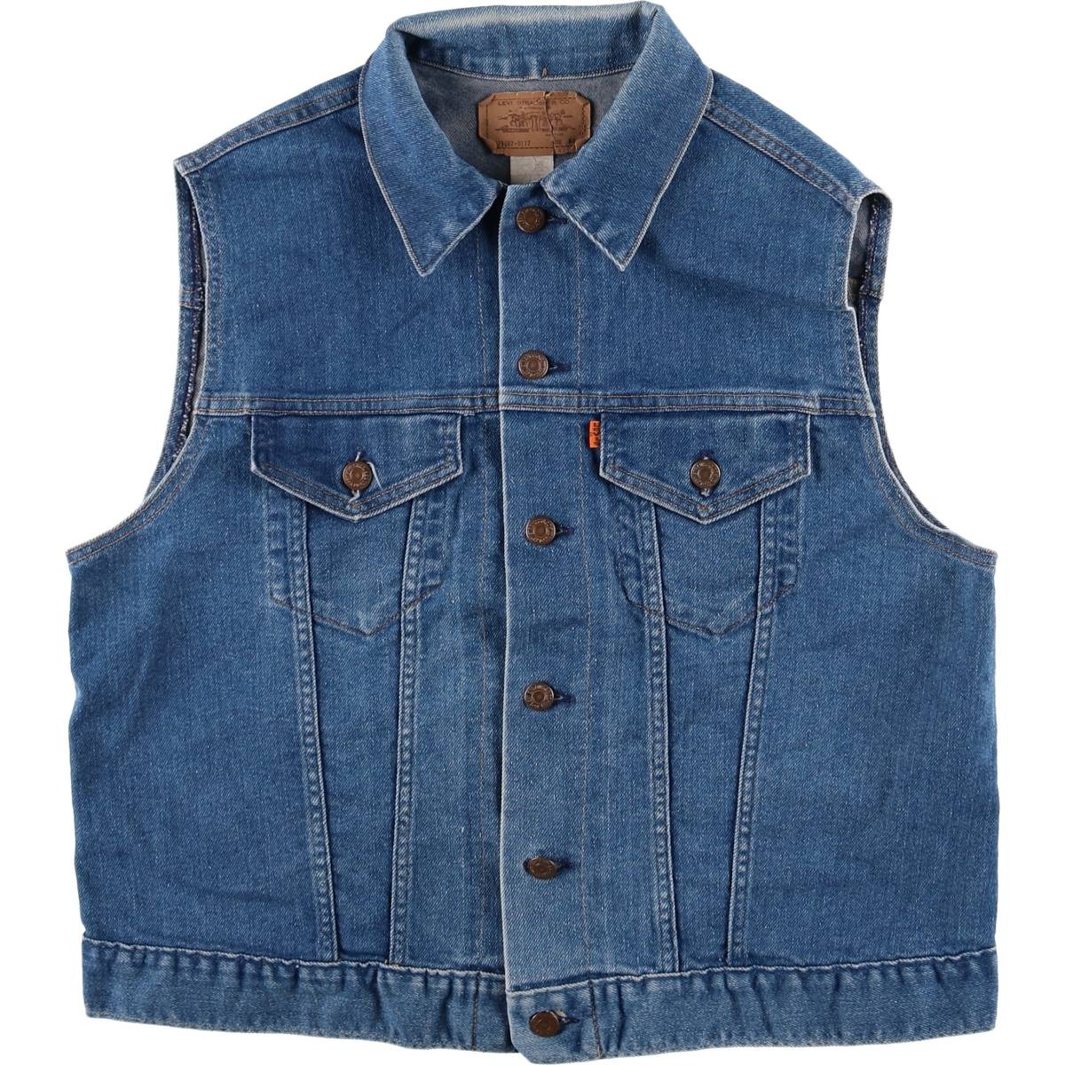 古着 70'S リーバイス Levi's 79647-9117 オレンジタブ デニムベスト USA製 メンズM相当 ヴィンテージ /eaa585826 【中古】 【251010】 【SS2603_10】