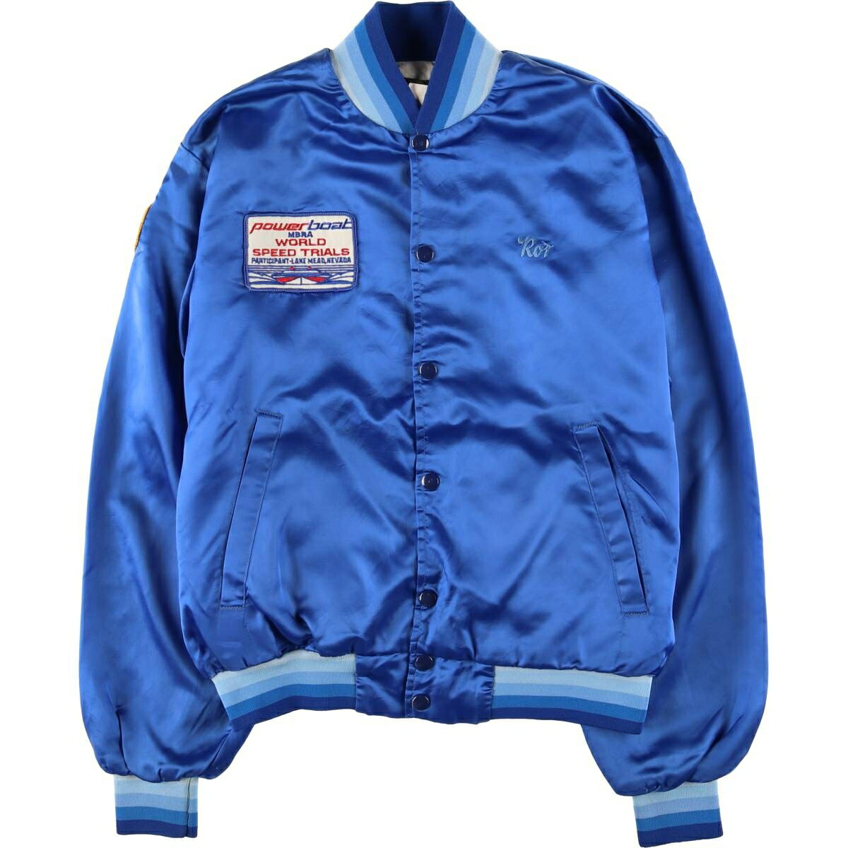 古着 80'S SWINGSTER ナイロンブルゾン USA製 メンズL相当 ヴィンテージ /eaa586302 【中古】 【251010】 【SS2603_10】 ブルー系 春秋冬