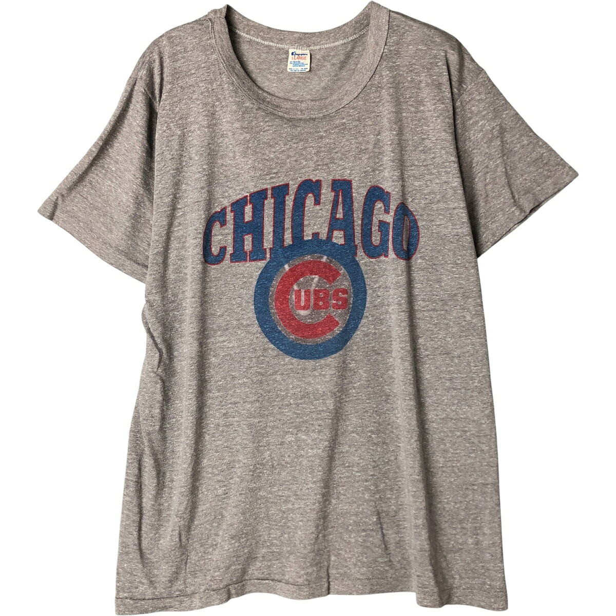 古着 80'S チャンピオン Champion トリコタグ MLB CHICAGO CUBS シカゴカブス プリントTシャツ USA製 メンズXL相当 ヴィンテージ /eaa586509 【中古】 【251006】 【NH-2508】 【SS2603_10】