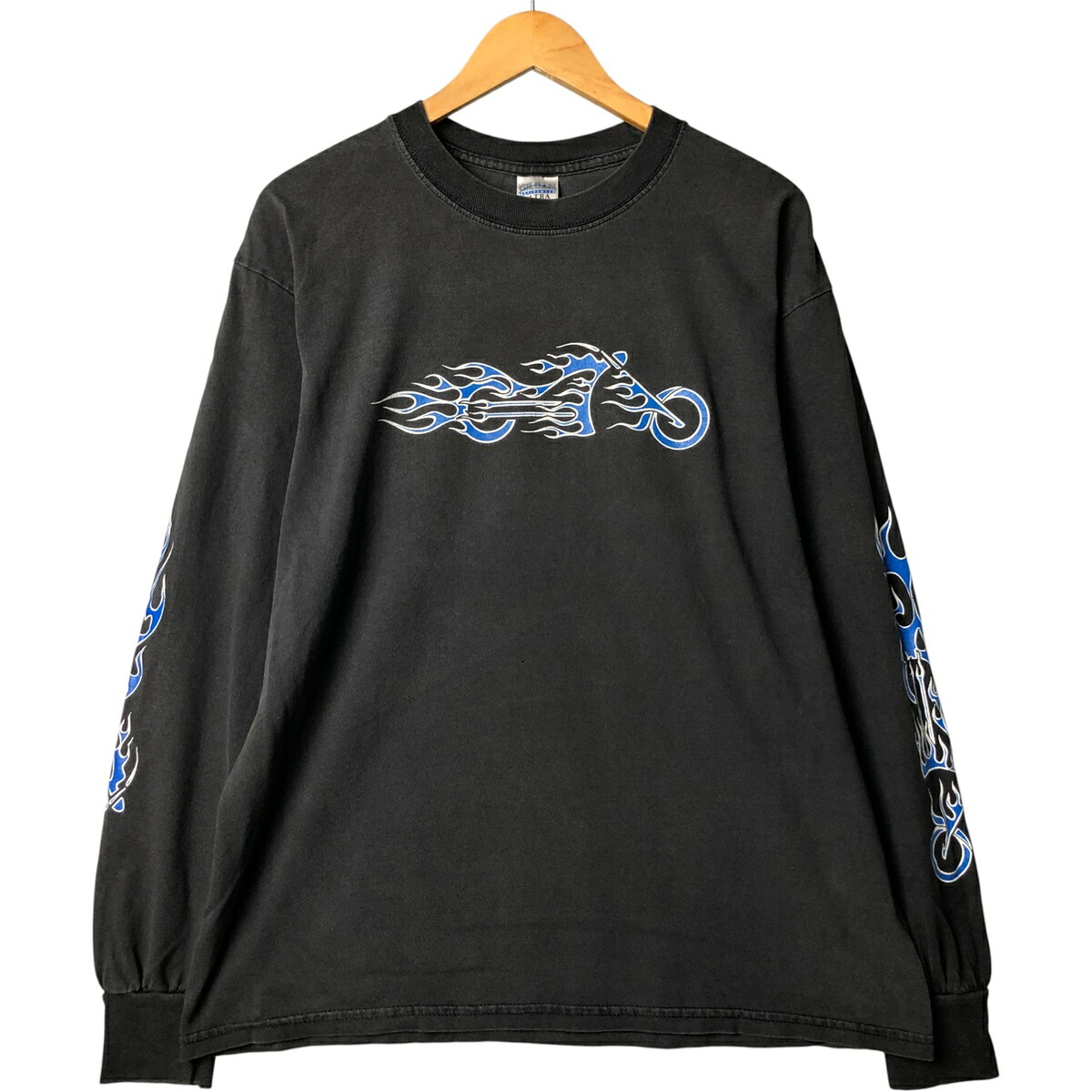 古着 00'S ギルダン GILDAN J&P Cycles 鷲柄 イーグル柄 ファイヤーパターン モーターサイクル ロングTシャツ ロンT メンズL相当 /eaa586533 【中古】 【251005】 【SS2603_10】 9,060円