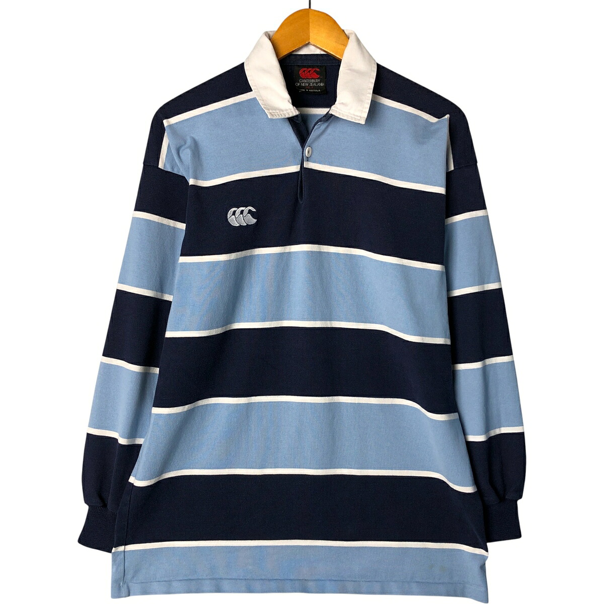 古着 カンタベリー CANTERBURY ボーダー柄 長袖 ラガーシャツ メンズL相当 /eaa586576 【中古】 【251006】 【SS2603_10】