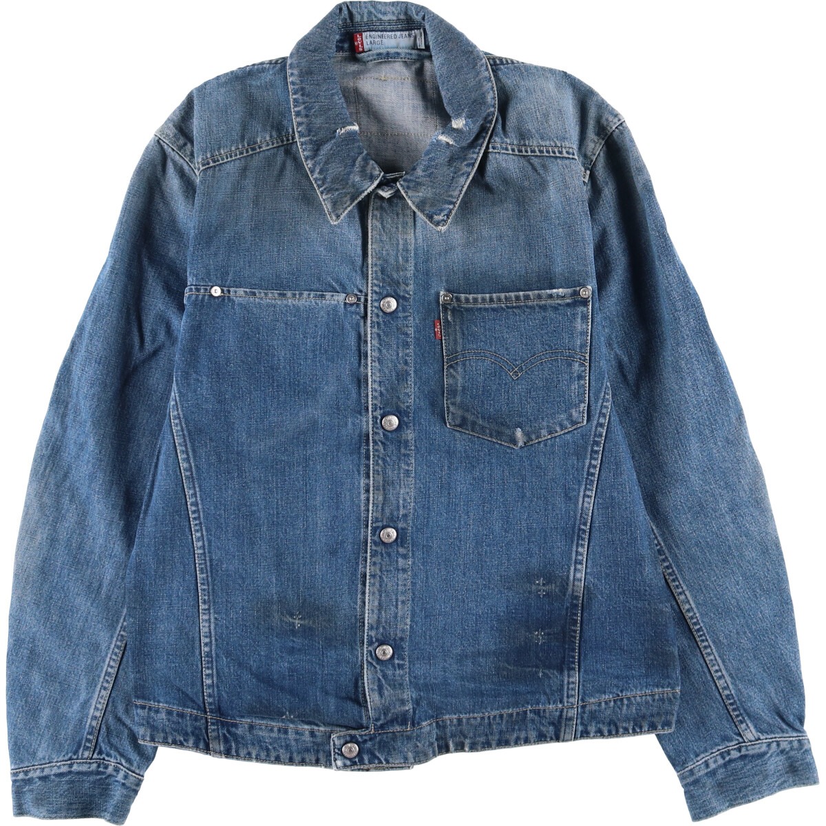 古着 00'S リーバイス Levi's ENGINEERED エンジニアード 70100-1655 立体裁断 ユーロモデル デニムジャケット メンズL相当 /eaa587576 【中古】 【251013】 【SS2603_10】