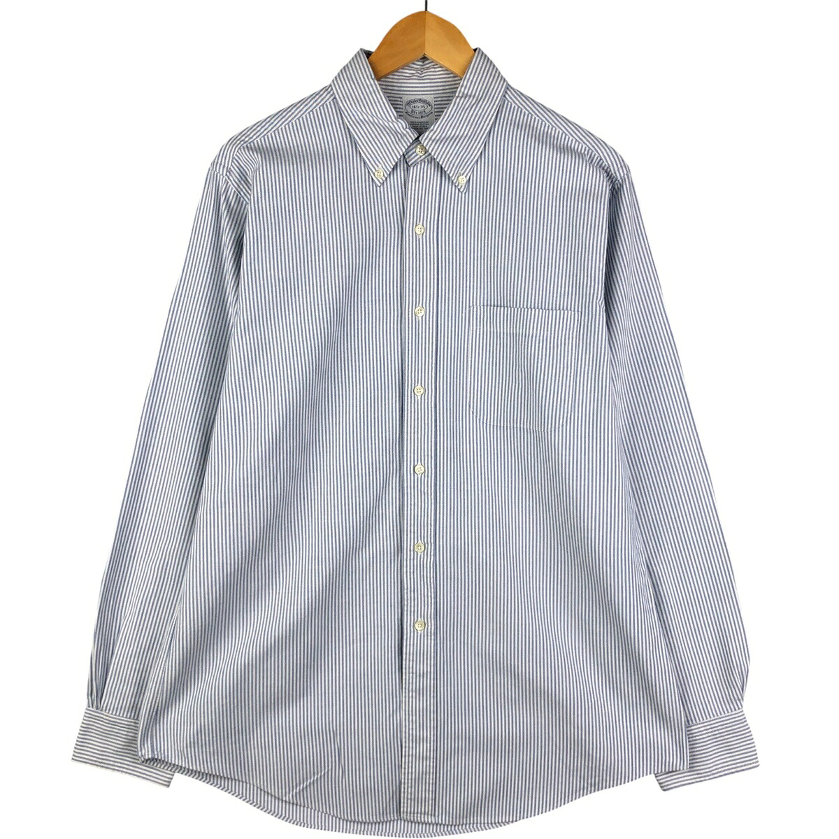 古着 80~90'S ブルックスブラザーズ Brooks Brothers Est.1818 長袖 ボタンダウンストライプシャツ USA製 メンズL相当 ヴィンテージ /eaa589185 【中古】 【251101】 【SS2603_10】