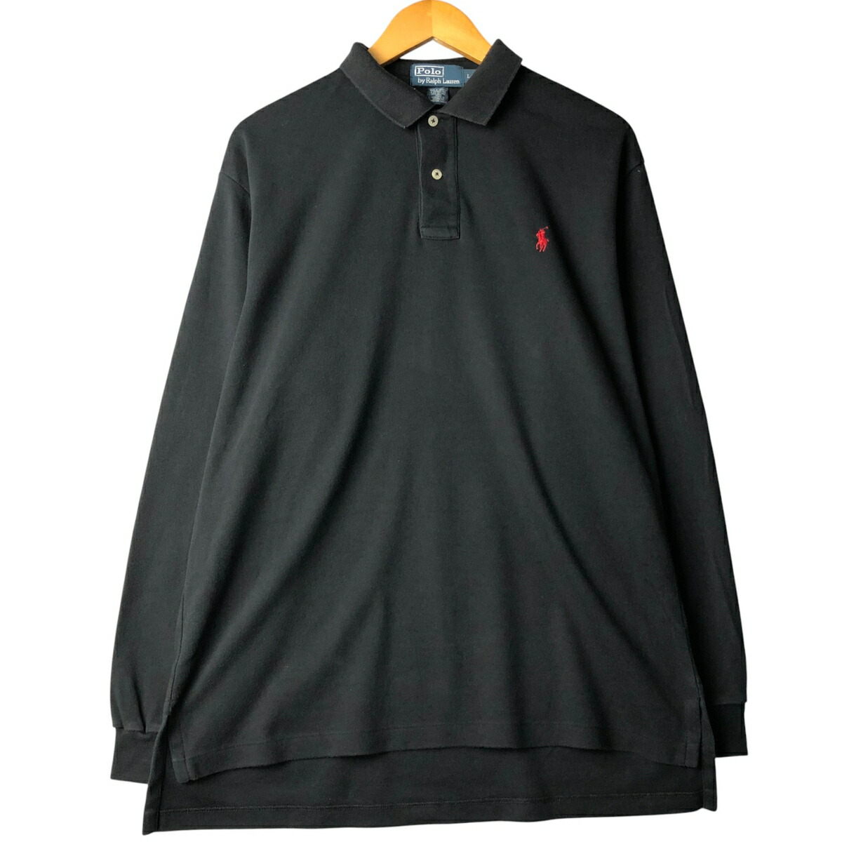 古着 ラルフローレン Ralph Lauren POLO by Ralph Lauren 長袖 ポロシャツ メンズL相当 /eaa590467 【中古】 【251106】 ブラック系 春夏秋