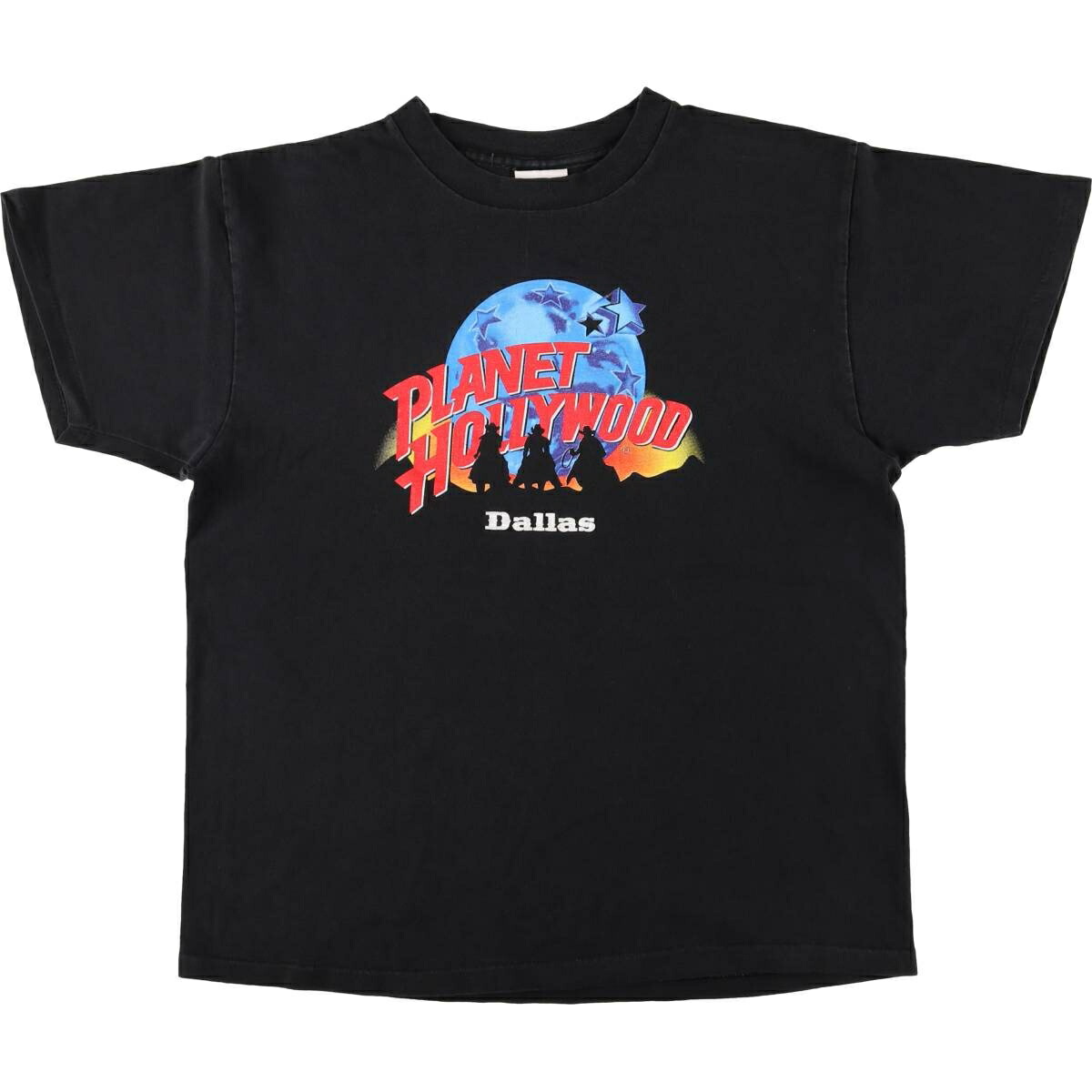 古着 PLANET HOLLYWOOD プラネットハリウッド アドバタイジングTシャツ USA製 メンズL相当 /eaa590516 【中古】 【251027】 ブラック系 春夏秋