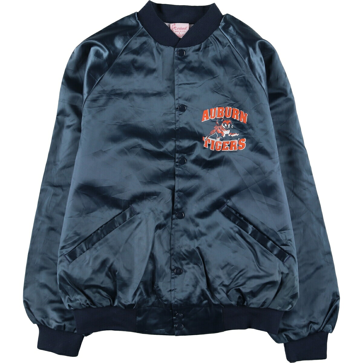 古着 80'S Cardinal カレッジ 3連プリント ナイロンブルゾン USA製 メンズL相当 ヴィンテージ /eaa590899 【中古】 【251105】 【SS2606_30｜古着屋JAM