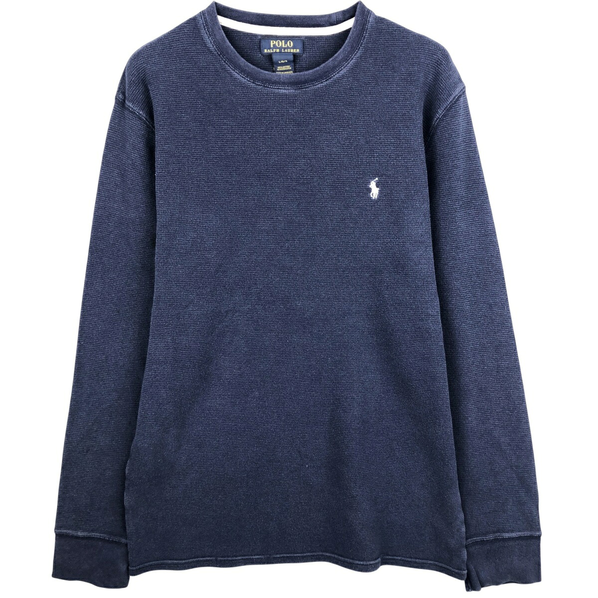 古着 ラルフローレン Ralph Lauren POLO RALPH LAUREN サーマルロンT ワッフル メンズL相当 /eaa591042 【中古】 【251028】 【NH-2508】 【SS2603_10】 ネイビー系 春夏秋
