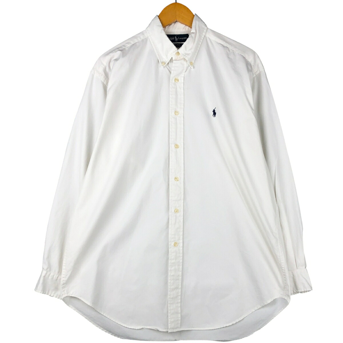 古着 ラルフローレン Ralph Lauren BLAKE 長袖 ボタンダウンシャツ メンズM相当 /eaa591286 【中古】 【251019】 ホワイト系 春夏秋冬