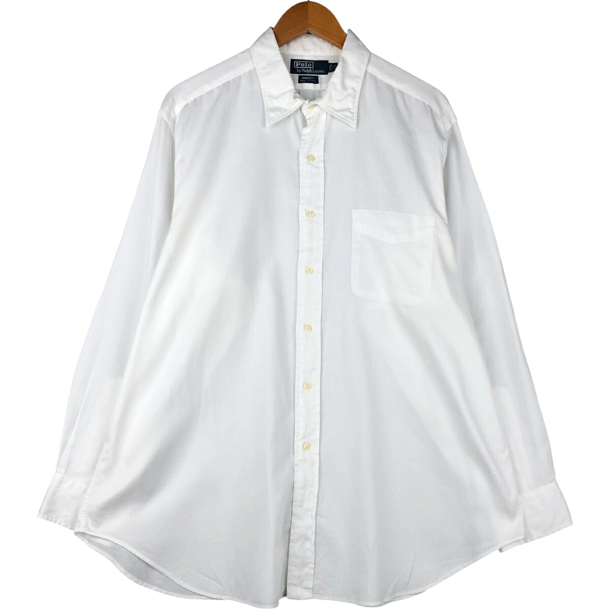 古着 ラルフローレン Ralph Lauren POLO by Ralph Lauren ANDREW 長袖 コットンシャツ メンズXL相当 /eaa591291 【中古】 【251019】 ホワイト系 春夏秋冬