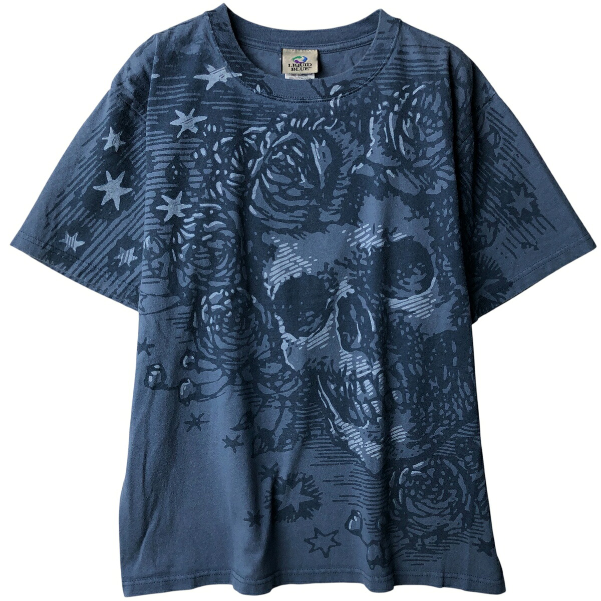 古着 GRATEFUL DEAD グレイトフルデッド ドクロ柄 スカル柄 オールオーバープリント バンドTシャツ バンT メンズM相当 /eaa591566 【中古】 【251027】 【NH-2508】