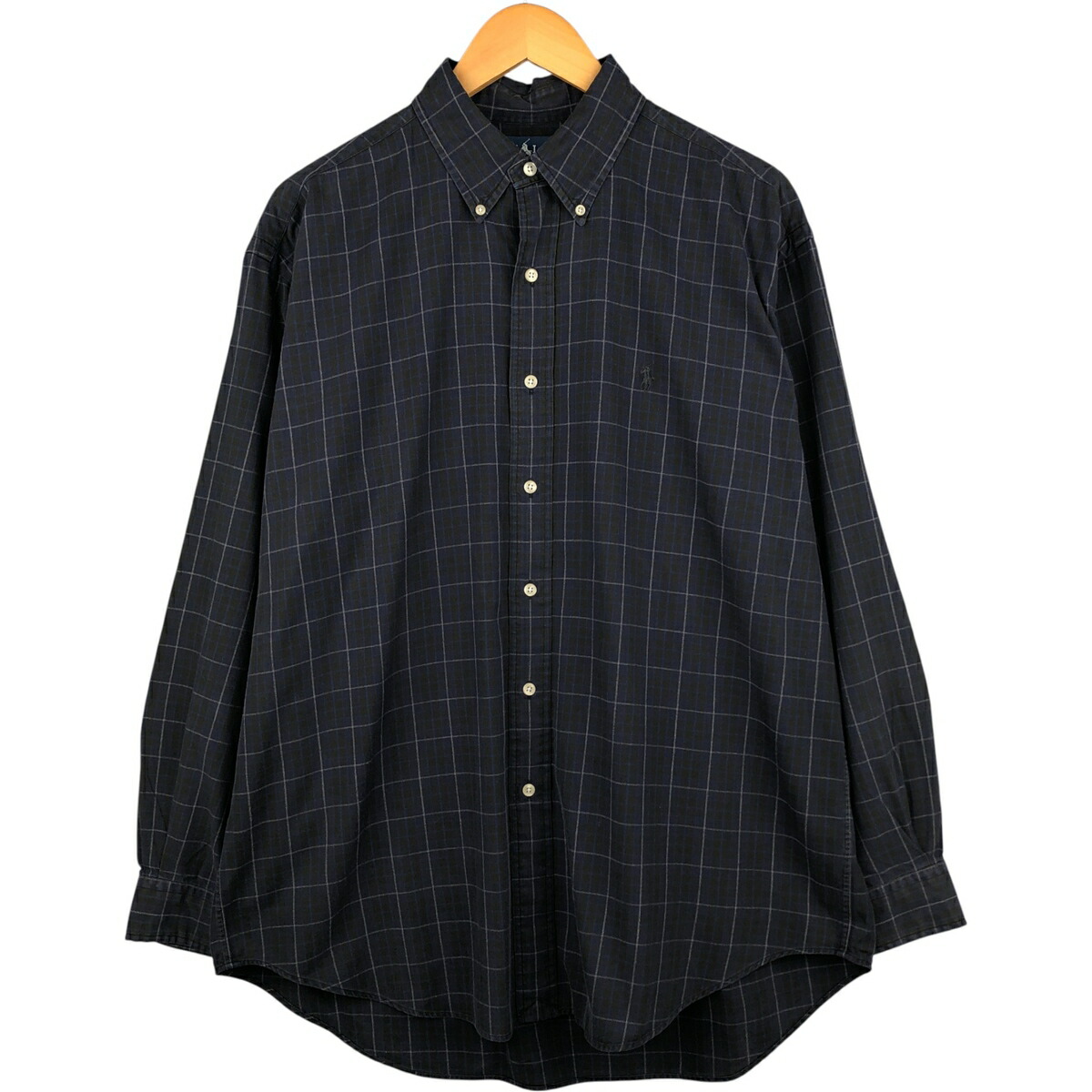 古着 ラルフローレン Ralph Lauren BLAKE 長袖 ボタンダウンチェックシャツ メンズL相当 /eaa591752 【中古】 【251031】