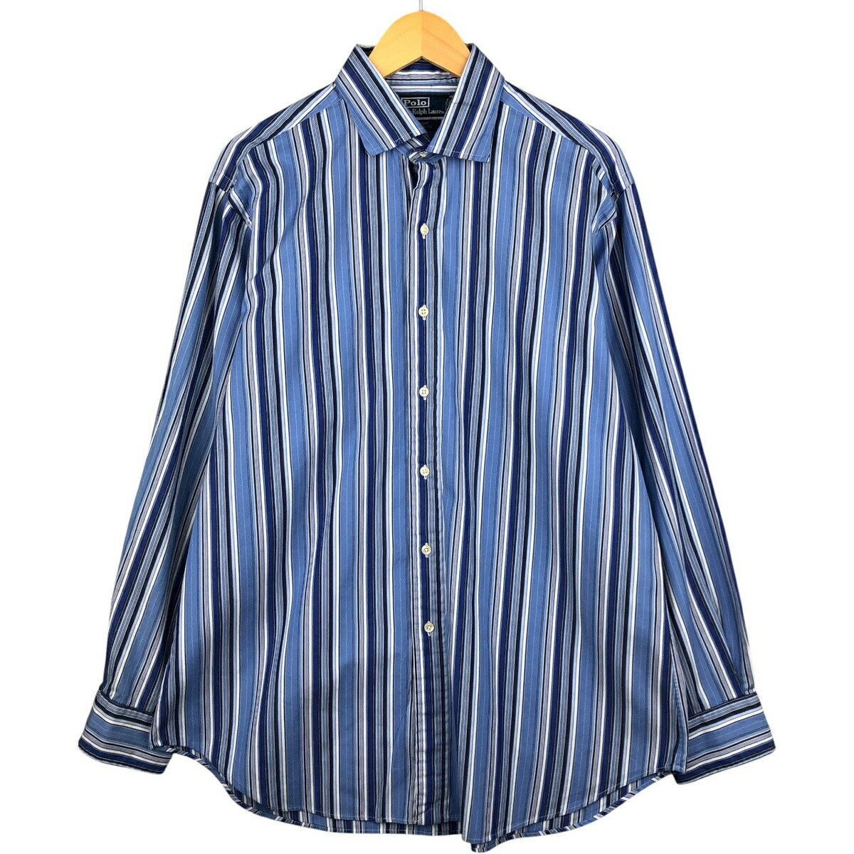 古着 ラルフローレン Ralph Lauren REGEND CLASSIC FIT 長袖 ワイドカラー ストライプシャツ メンズXL相当 /eaa591765 【中古】 【251031】