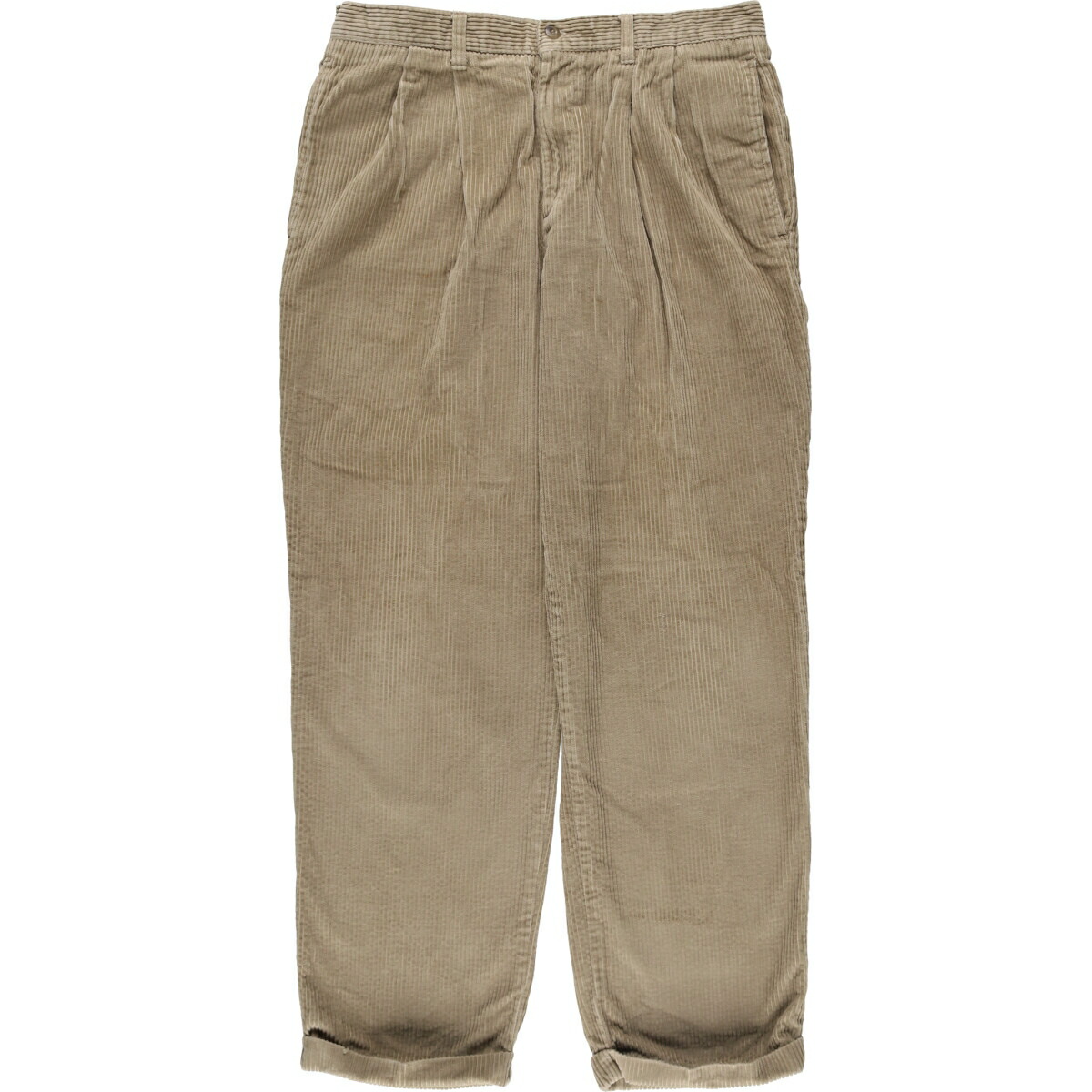 古着 90'S ドッカーズ DOCKERS khakis ツータック 太畝 コーデュロイパンツ メンズw34相当 ヴィンテージ /eaa591838 【中古】 【251024】 【SS2603_10】 ベージュ系 春夏秋冬