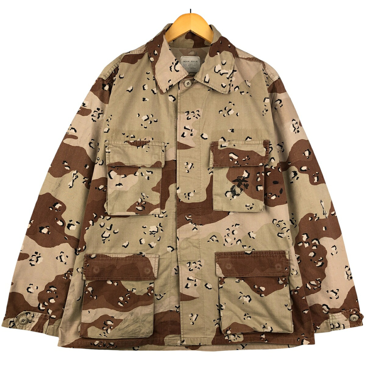 古着 米軍 DEFENSE PERSONNEL SUPPORT CENTER 迷彩柄 6C デザートチョコチップカモ B.D.U ミリタリージャケット MEDIUM-REGULAR メンズM相当 /eaa592388 【中古】 【251031】 【SS2603_10】