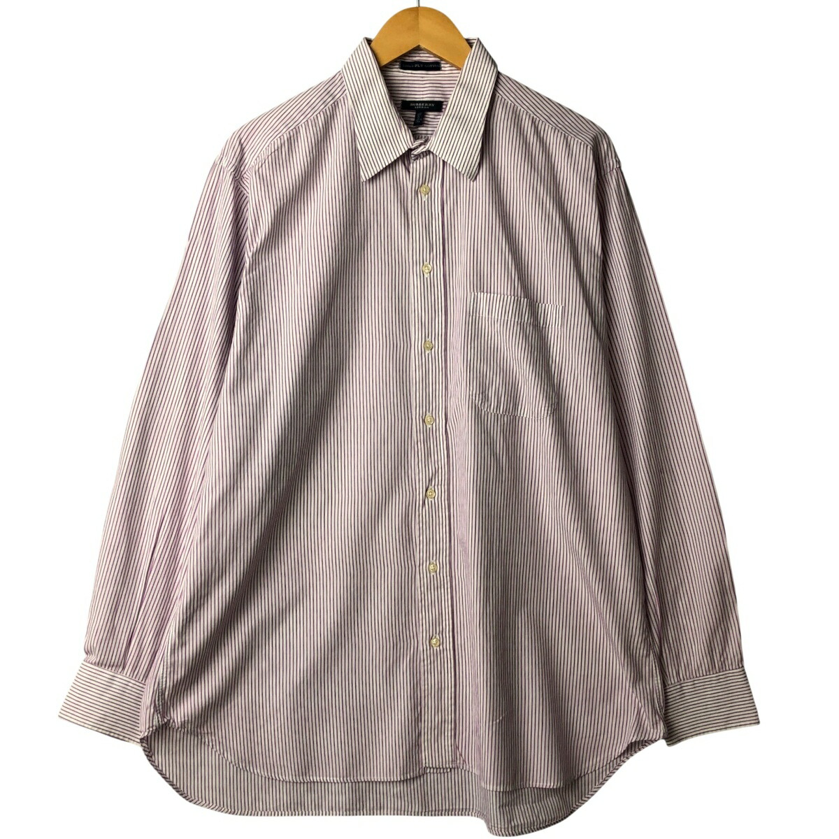 古着 バーバリー Burberry's LONDON 長袖 コットンストライプシャツ USA製 メンズL相当 /eaa592551 【中古】 【251107】