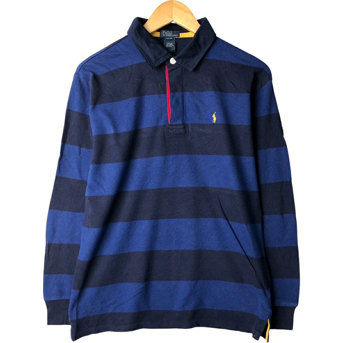 【楽天市場】古着 ラルフローレン Ralph Lauren POLO by Ralph Lauren 長袖 ボーダー ポロシャツ メンズL相当 ...