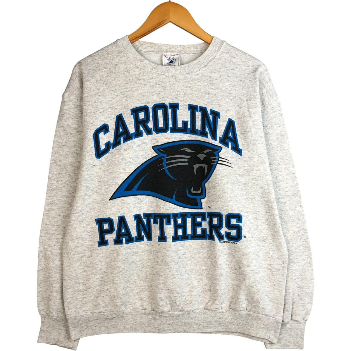 古着 90'S デルタ DELTA NFL CAROLINA PANTHERS カロライナパンサーズ プリントスウェットシャツ トレーナー USA製 メンズXL相当 ヴィンテージ /eaa593024 【中古】 【251111】
