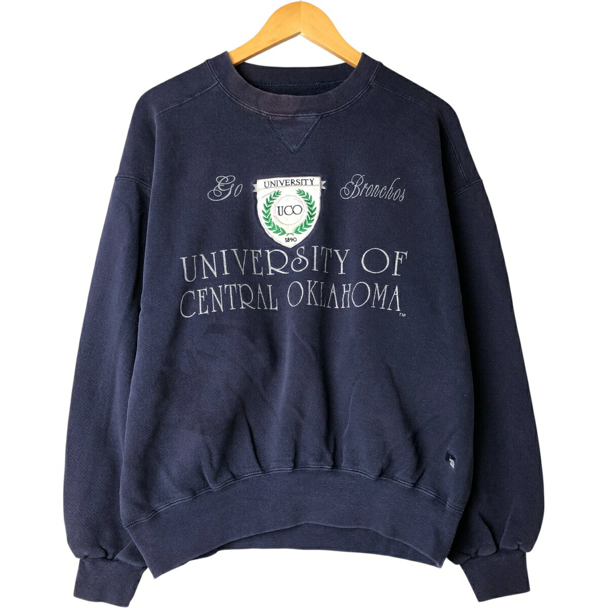 古着 90'S ラッセル Russell HIGH COTTON カレッジスウェットシャツ トレーナー USA製 メンズL相当 ヴィンテージ /eaa593038 【中古】 【251115】