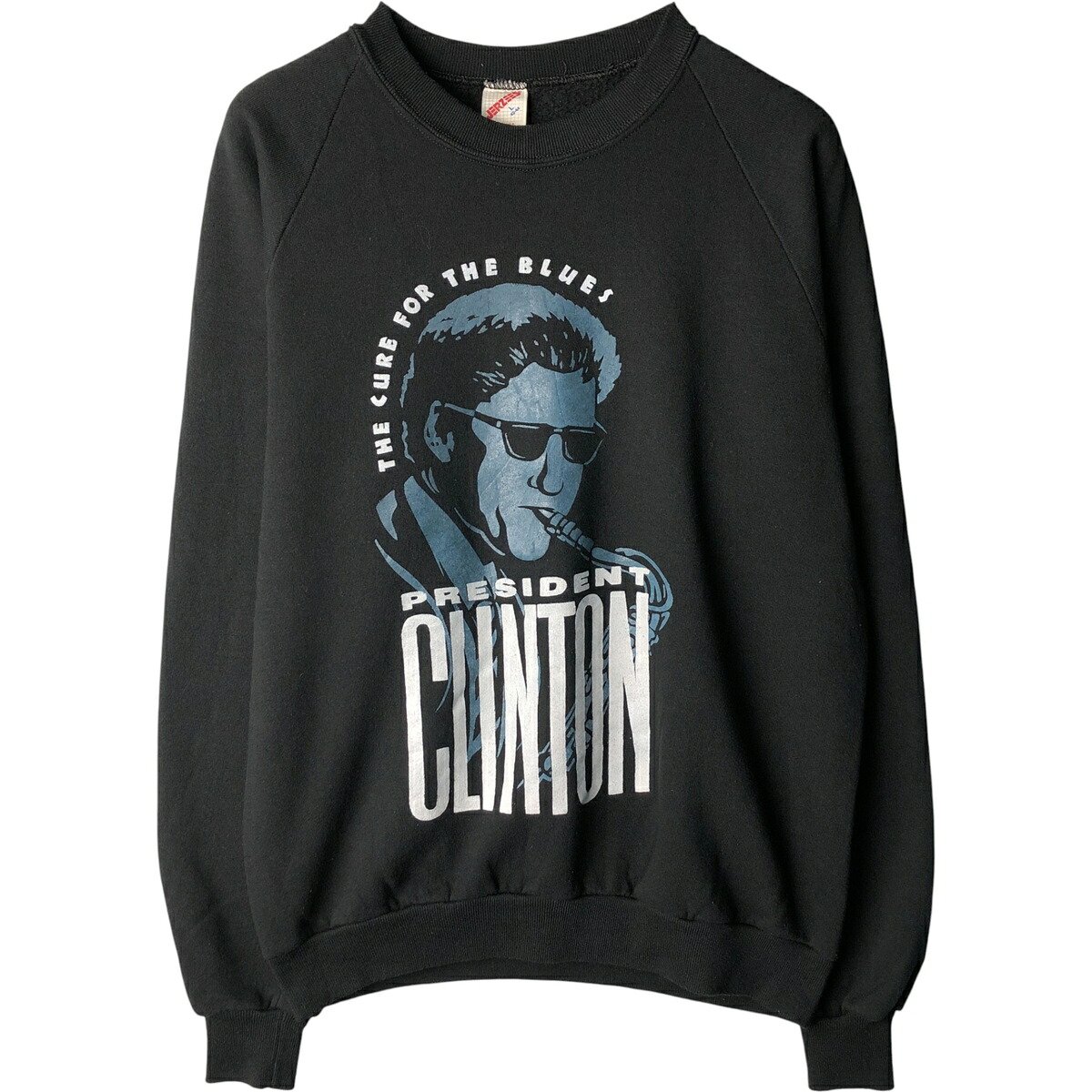 古着 90'S ジャージーズ Jerzees Bill Clinton ビル クリントン大統領 プリントスウェットシャツ トレーナー USA製 メンズL相当 ヴィンテージ /eaa593455 【中古】 【251122】 【NH-2508】