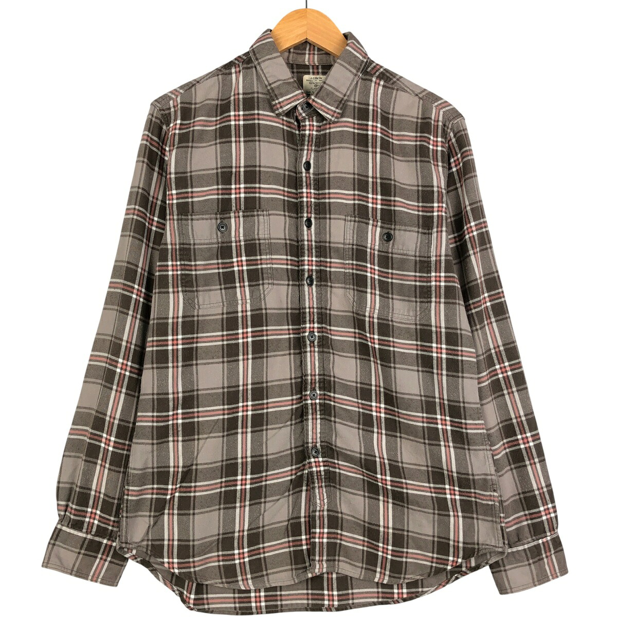 古着 00'S ジェイクルー J.Crew 長袖 ライトネルチェックシャツ メンズM相当 /eaa593772 【中古】 【251119】 グレー系 春夏秋冬