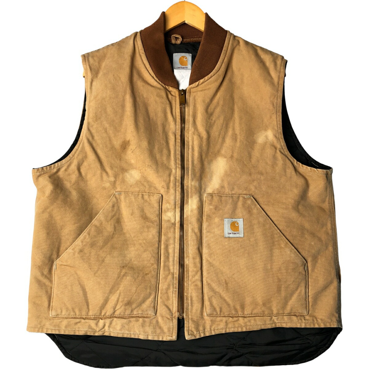 古着 カーハート Carhartt クラシックベスト 中綿入り ダックベスト メンズXL相当 /eaa593857 【中古】 【251116】 【SS2603_10】 ベージュ系 春秋冬