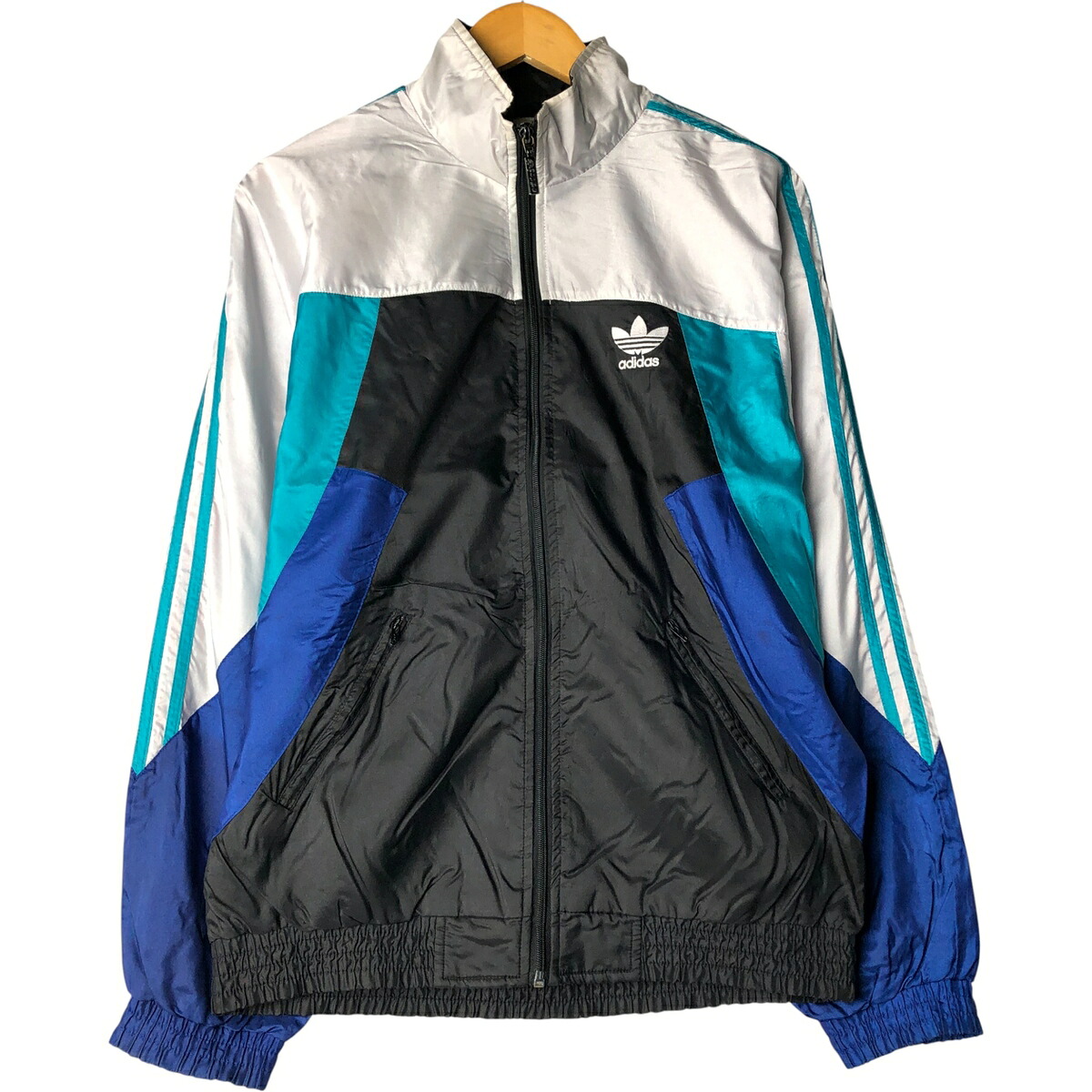 古着 80~90'S アディダス adidas ナイロンジャケット メンズS相当 ヴィンテージ /eaa593957 【中古】 【251115】 【SS2603_10】 ブラック系 春秋冬