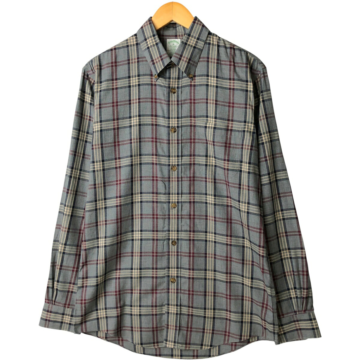 古着 ブルックスブラザーズ Brooks Brothers Est.1818 長袖 ボタンダウンチェックシャツ メンズM相当 /eaa594538 【中古】 【251018】 【SS2603_10】 グレー系 春夏秋冬