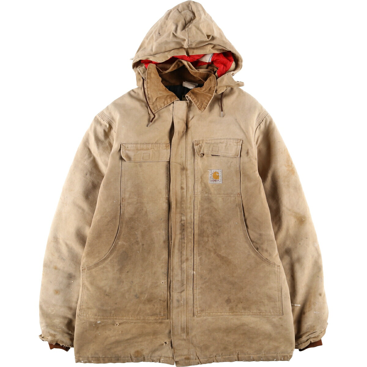 古着 80'S カーハート Carhartt 100周年モデル 中綿入り トラディショナルコート ダックフルジップパーカー メンズXL相当 ヴィンテージ /eaa595135 【中古】 【251108】 【SS2603_10】