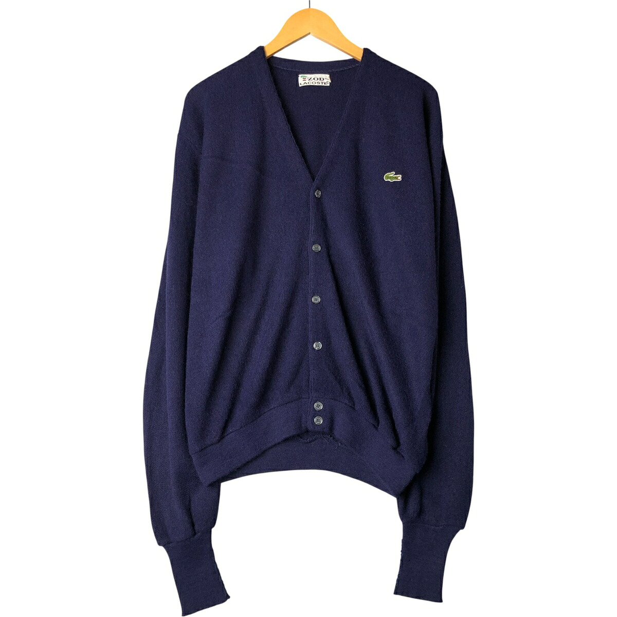 古着 70'S ラコステ LACOSTE IZOD アクリルニットカーディガン メンズXL相当 ヴィンテージ /eaa595840 【中古】 【251205】 【SS2606_10】｜古着屋JAM