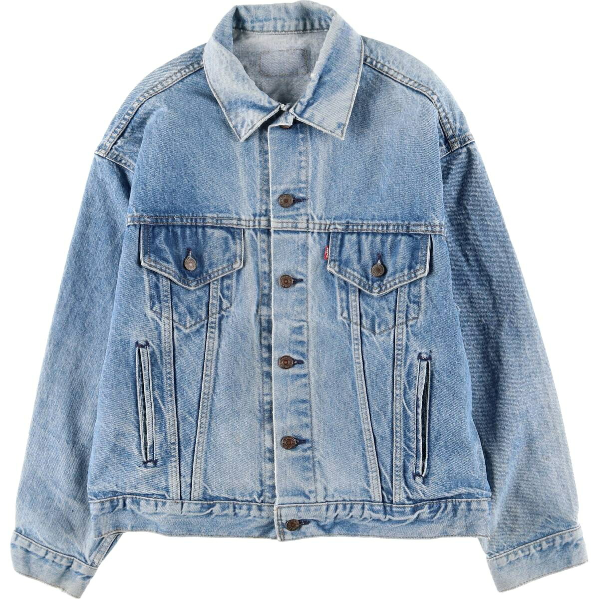 古着 90'S リーバイス Levi's 70507-0214 魚柄 デニムジャケット Gジャン USA製 メンズM相当 ヴィンテージ /eaa595849 【中古】 【251117】 【SS2606_30|古着屋JAM