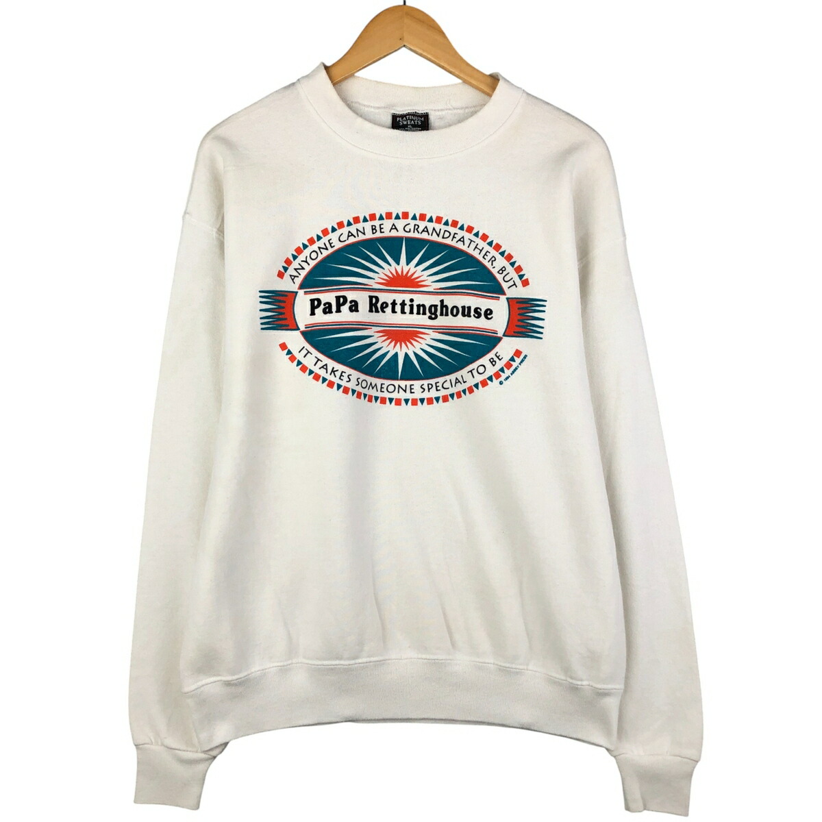 古着 PLATINUM SWEATS メッセージ プリントスウェットシャツ トレーナー USA製 メンズXL相当 ヴィンテージ /eaa595928 【中古】 【251110】