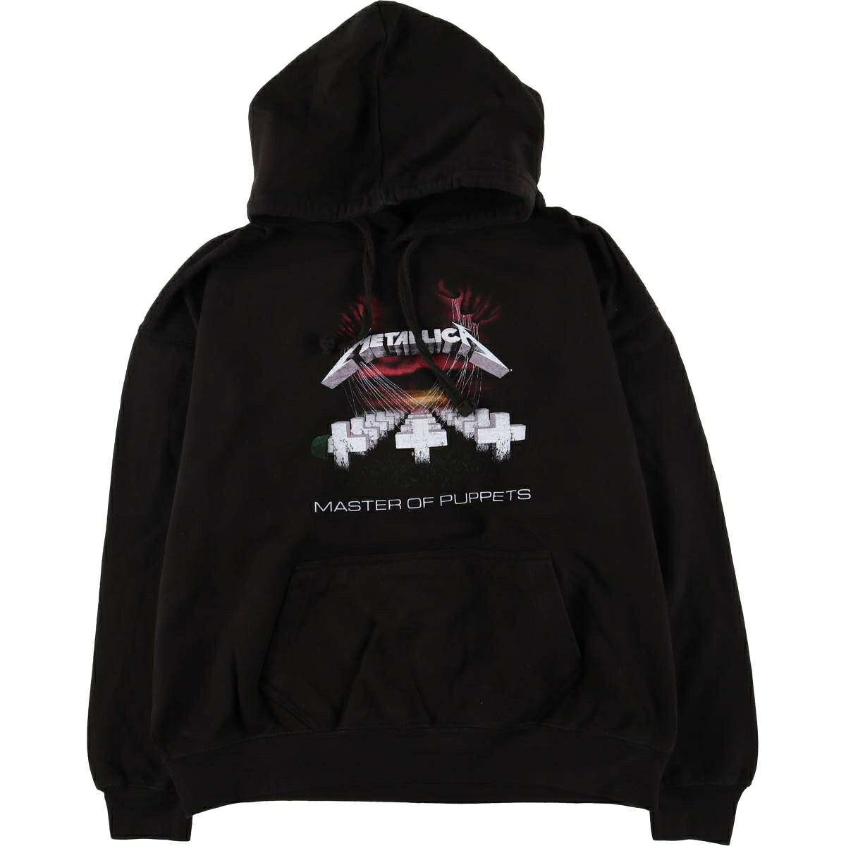 古着 METALLICA メタリカ バンド スウェットプルオーバーパーカー メンズL相当 /eaa595953 【中古】 【251110】 ブラック系 春夏秋冬
