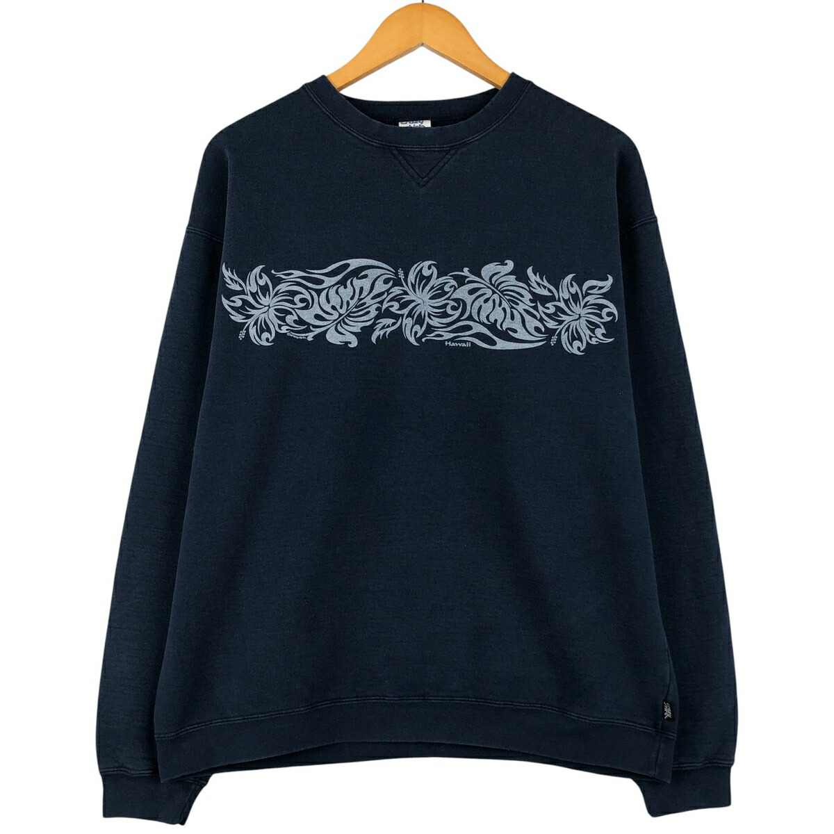 古着 crazy shirt プリントスウェットシャツ トレーナー メンズM相当 /eaa596323 【中古】 【251229】 ネイビー系 春夏秋冬