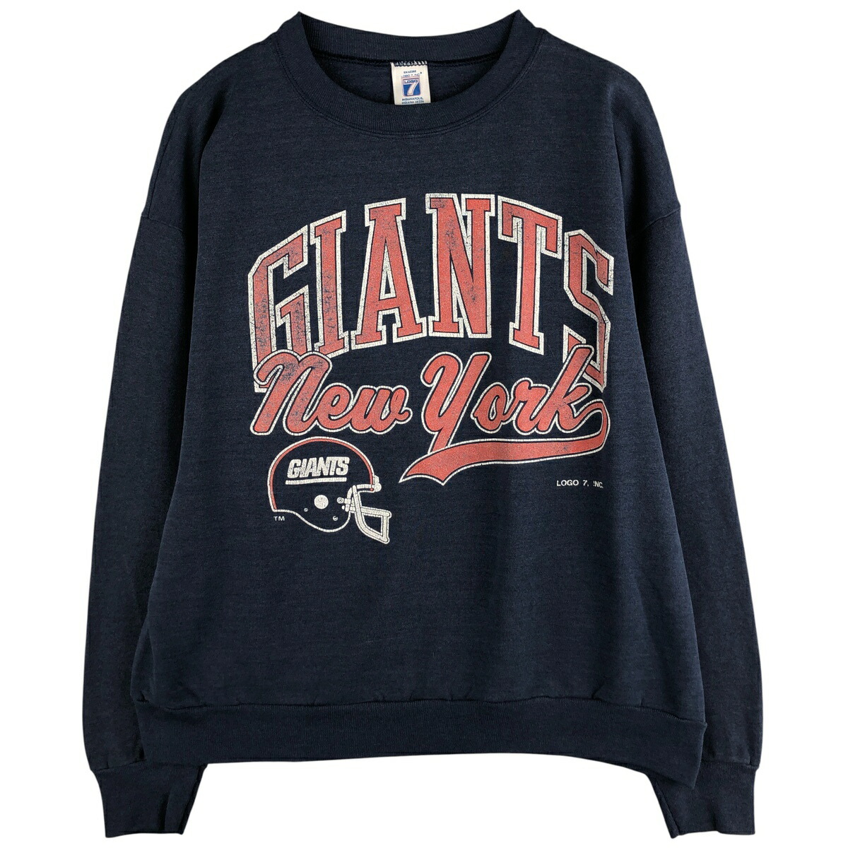 古着 80'S ロゴセブン LOGO7 NFL NEW YORK GIANTS ニューヨークジャイアンツ プリントスウェットシャツ トレーナー USA製 メンズXL相当 ヴィンテージ /eaa596761 【中古】 【251205】 【NH-2508】