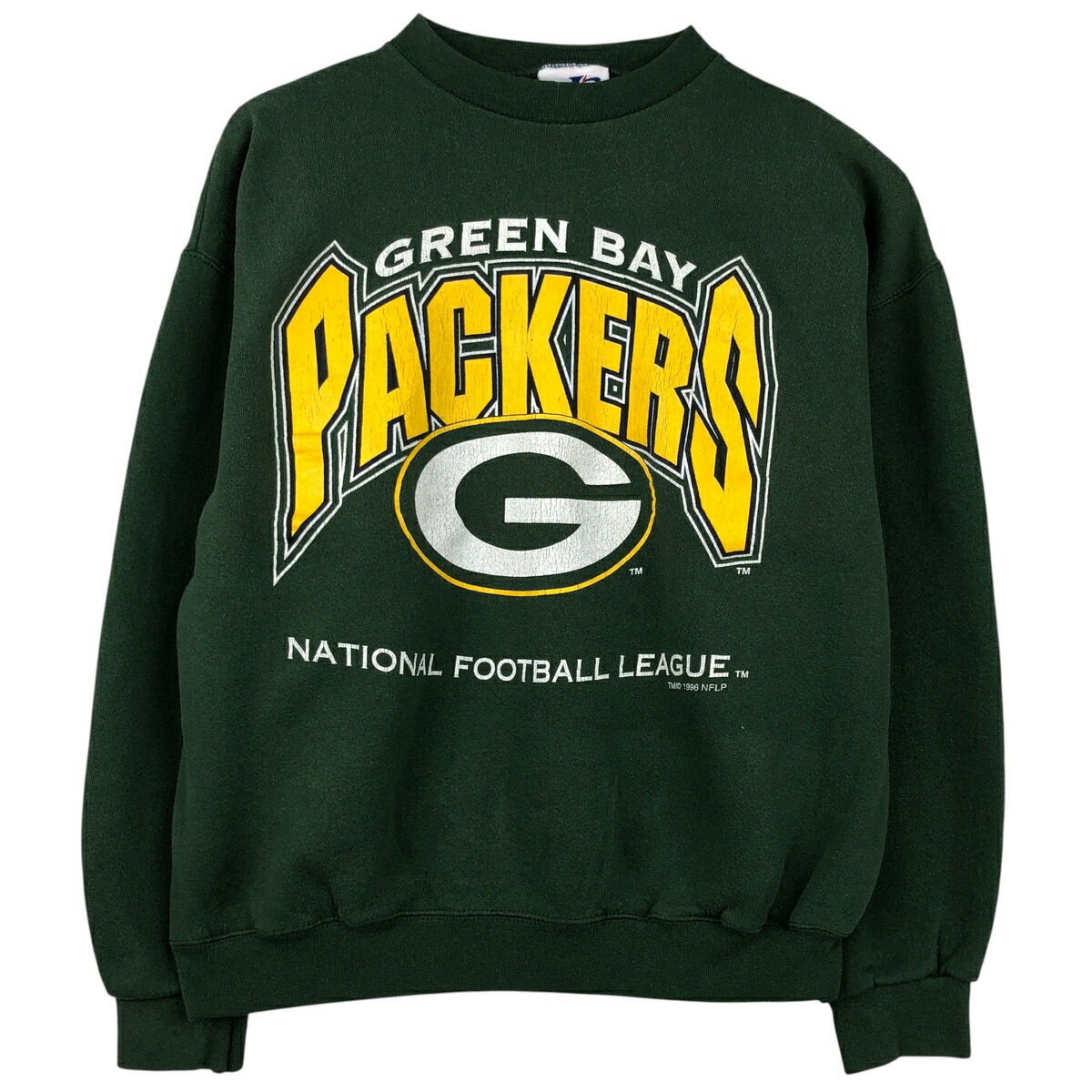 古着 90\'S LOGOATHLETIC NFL GREEN BAY PACKERS グリーンベイパッカーズ プリントスウェットシャツ トレーナー USA製 メンズL相当 ヴィンテージ /eaa596780 【中古】 【251224】 【CF2512】 【NH-2508】