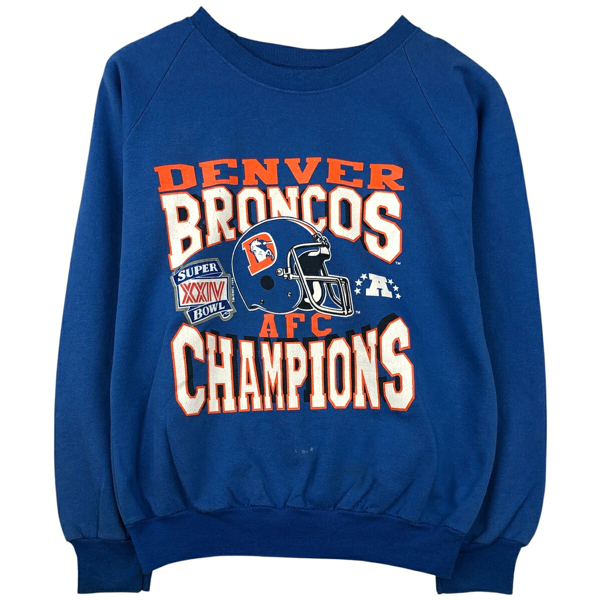 古着 80'S NFL DENVER BRONCOS デンバーブロンコス プリントスウェットシャツ トレーナー USA製 メンズM相当 ヴィンテージ /eaa596795 【中古】 【251223】 【CF2512】 【NH-2508】