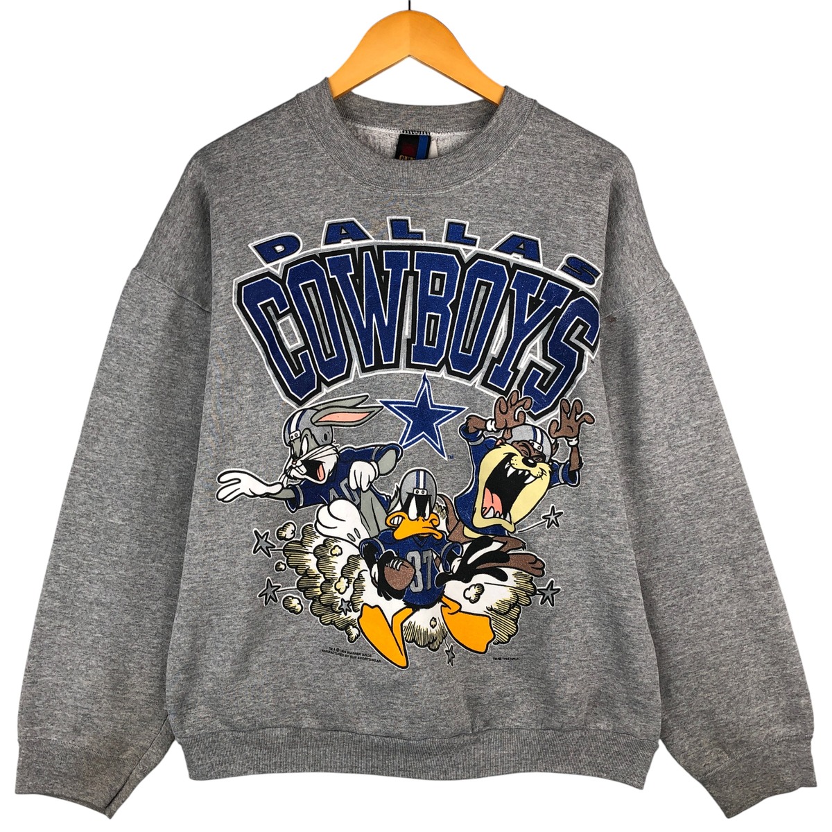 古着 90'S SUN LOONEY TUNES ルーニーテューンズ NFL DALLAS COWBOYS ダラスカウボーイズ キャラクタースウェットシャツ トレーナー メンズXL相当 ヴィンテージ /eaa596806 【中古】 【251202】