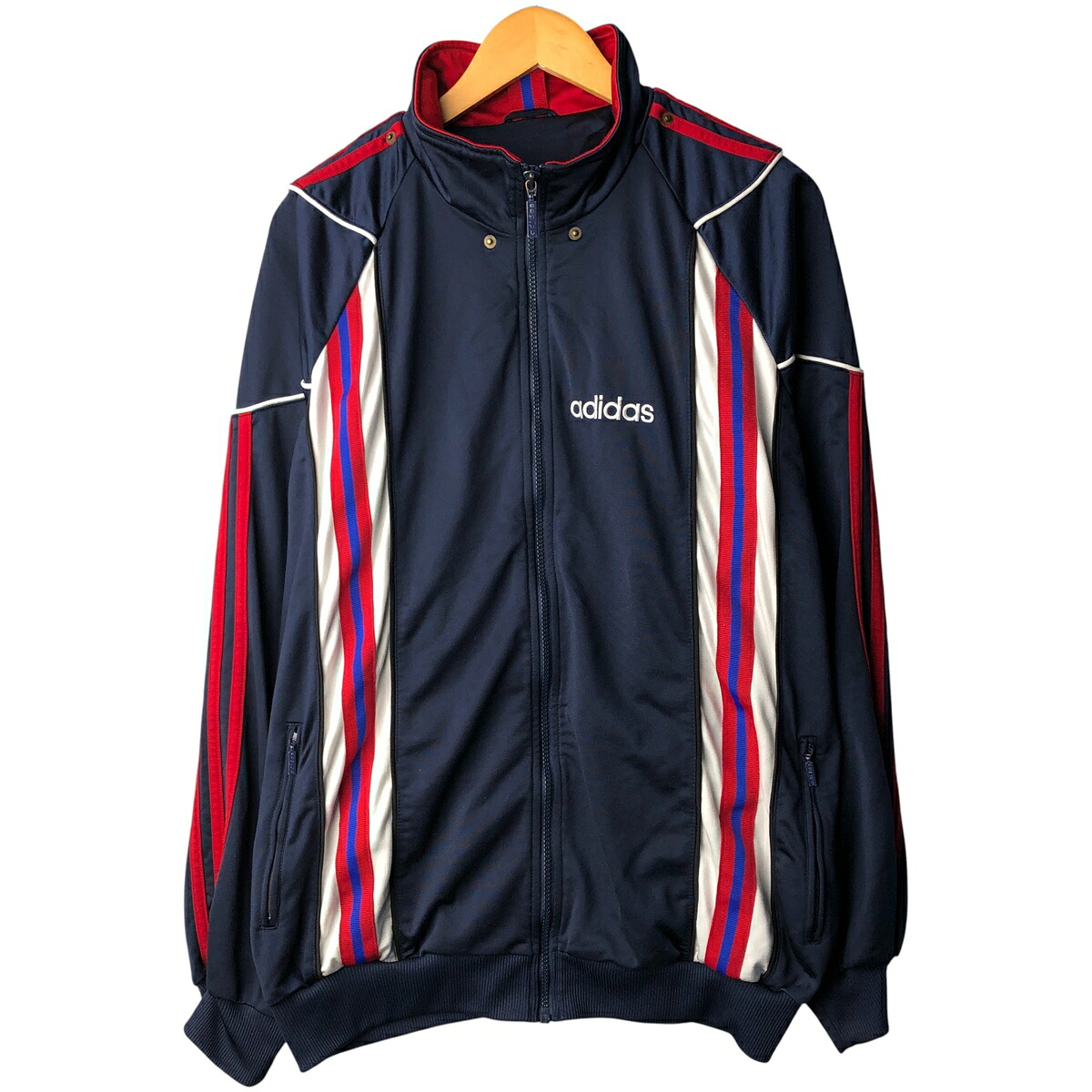 古着 90'S アディダス adidas トレフォイルロゴ バックロゴ ジャージ トラックジャケット メンズXL相当 ヴィンテージ /eaa597358 【中古】 【251214】 【SS2603_10】 ネイビー系 春秋冬
