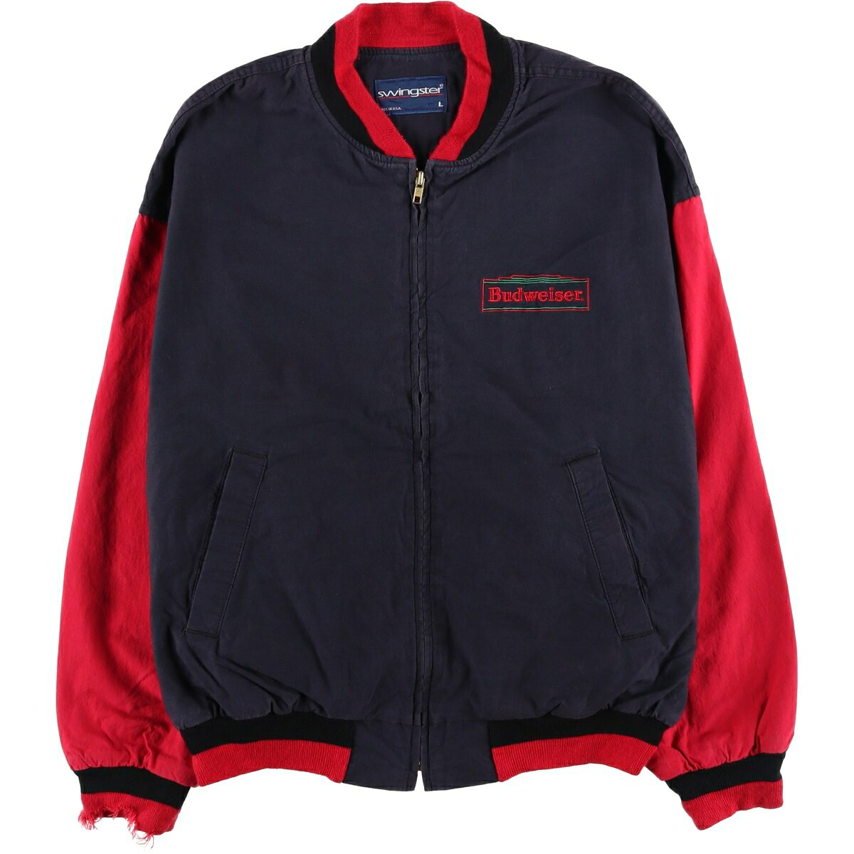 古着 90'S Swingstar BUDWEISER バドワイザー アドバタイジング バックロゴ コットンブルゾン USA製 メンズL相当 ヴィンテージ /eaa597371 【中古】 【251212】 【SS2606_10】|古着屋JAM