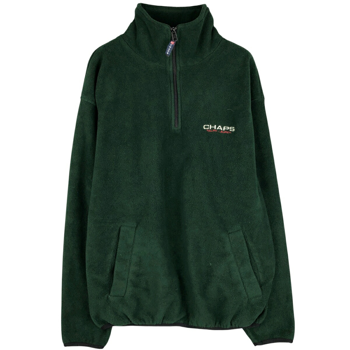 古着 ラルフローレン Ralph Lauren CHAPS チャップス ハーフジップ フリースプルオーバー メンズL相当 /eaa597386 【中古】 【251209】 【NH-2508】 【SS2603_10】 グリーン系 春秋冬