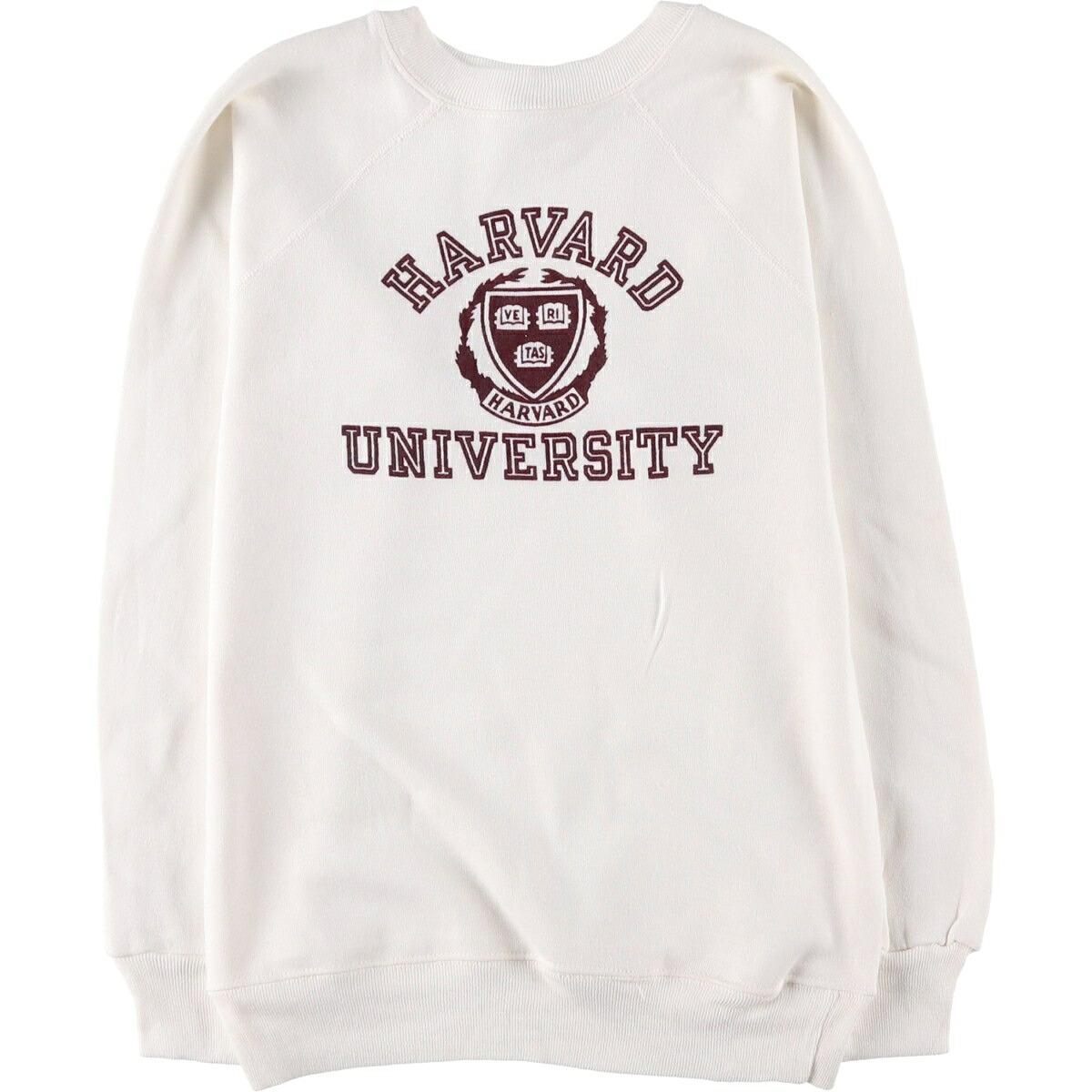 古着 80'S チャンピオン Champion トリコタグ HARVARD ハーバード大学 3連プリント カレッジスウェットシャツ トレーナー USA製 レディースS相当 ヴィンテージ /eaa597658 【中古】 【251215】 【Elulu/エルル】 ホワイト系 春夏秋冬