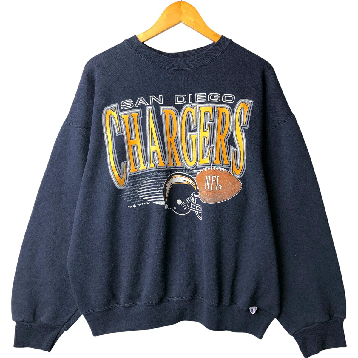 古着 90'S LOGO7 NFL SAN DIEGO CHARGERS サンディエゴチャージャーズ プリントスウェットシャツ トレーナー USA製 メンズXL相当 /eaa597968 【中古】 【251211】