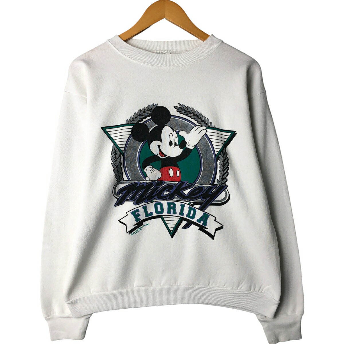 古着 90'S TULTEX MICKEY MOUSE ミッキーマウス キャラクタースウェットシャツ トレーナー USA製 メンズL相当 ヴィンテージ /eaa598116 【中古】 【251221】 ホワイト系 春夏秋冬